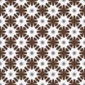 White pattern on brown background. Seamless pattern. Abstract.